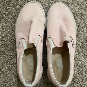 Vans Blush Pink Canvas Slip-Ons